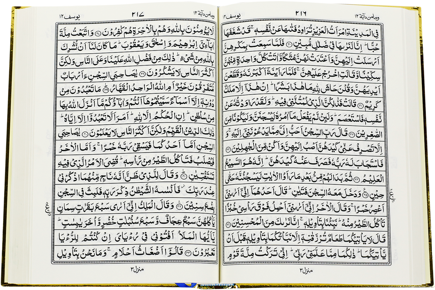 M-25 Quran-E-Pak Nazra Mtm (Golden)
