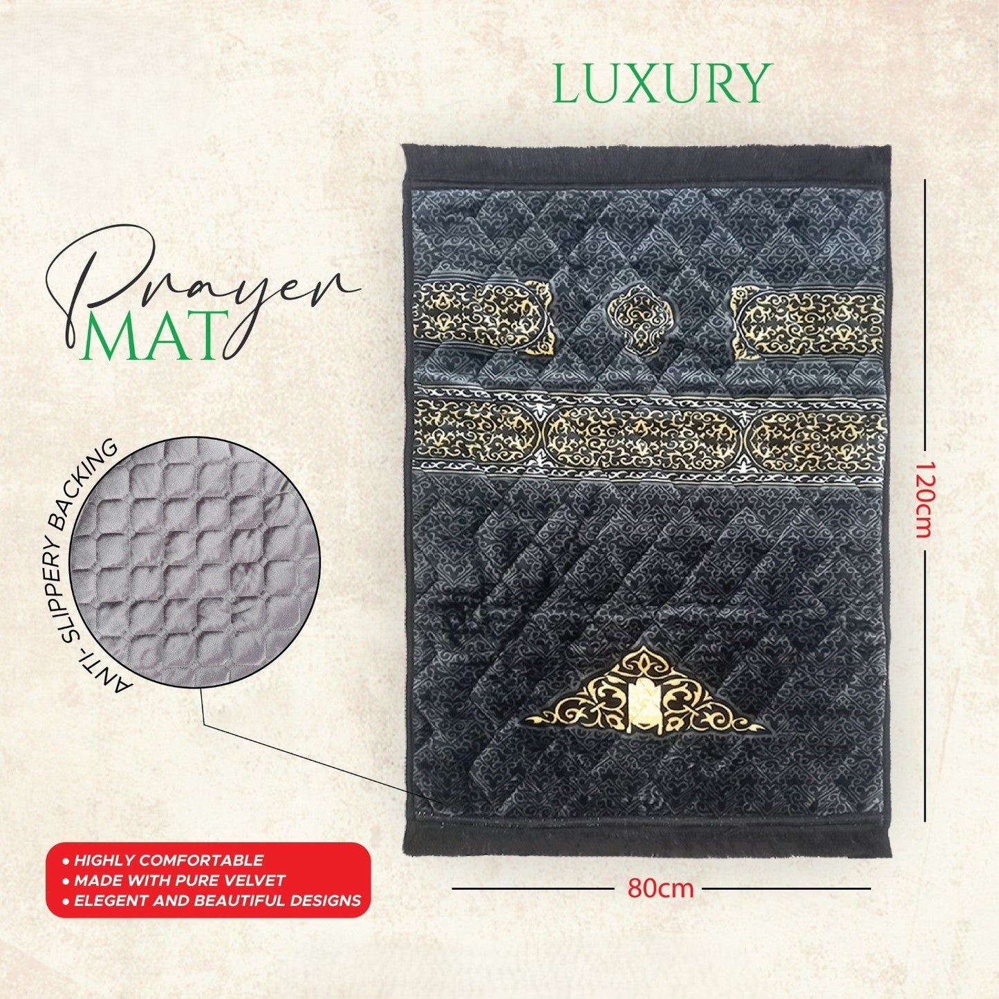 Luxe Printed Soft Foamed Prayer Rugs